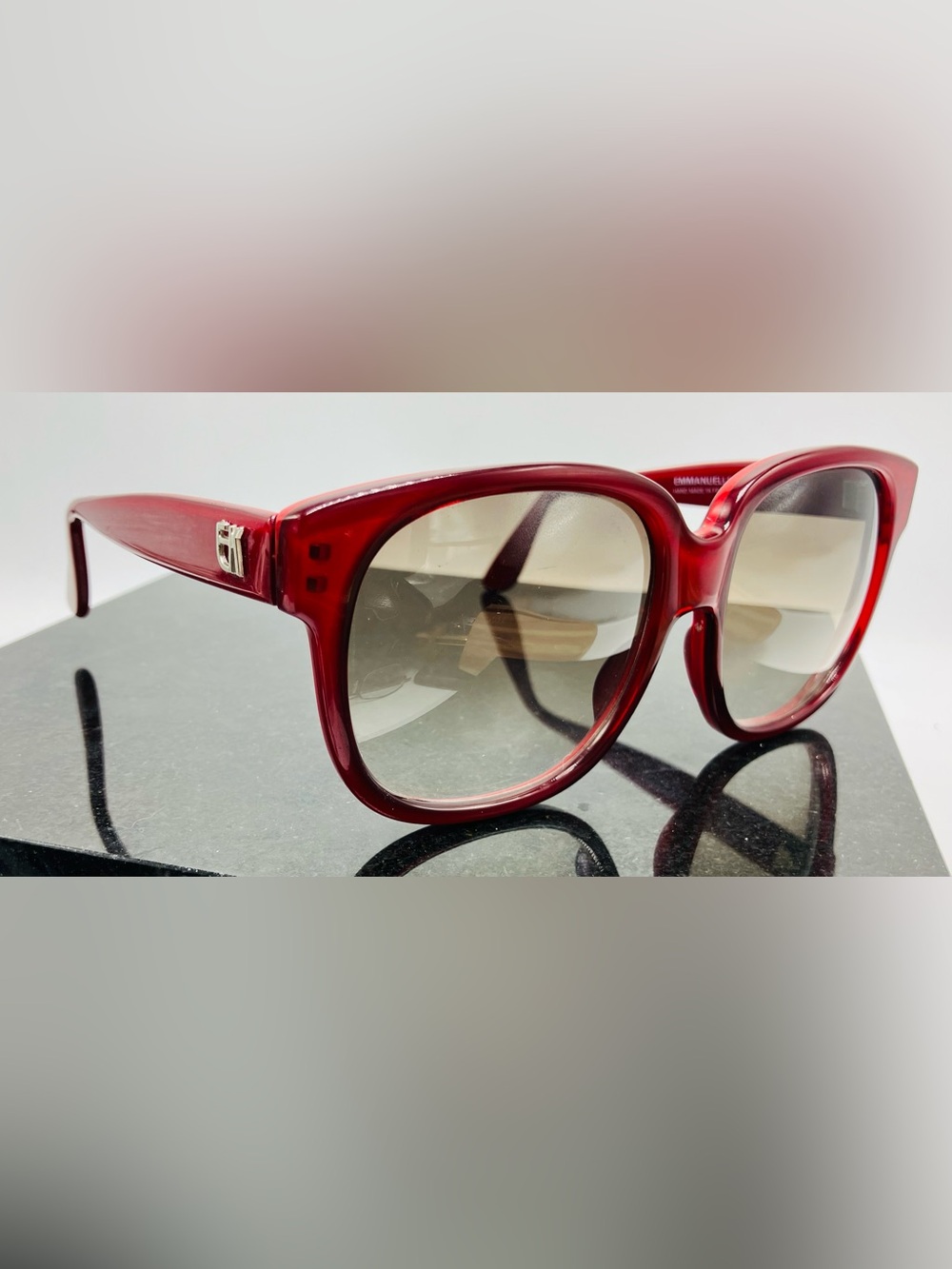 EMMANUELLE KHANH Paris 8080 69 Sunglasses France RED EK